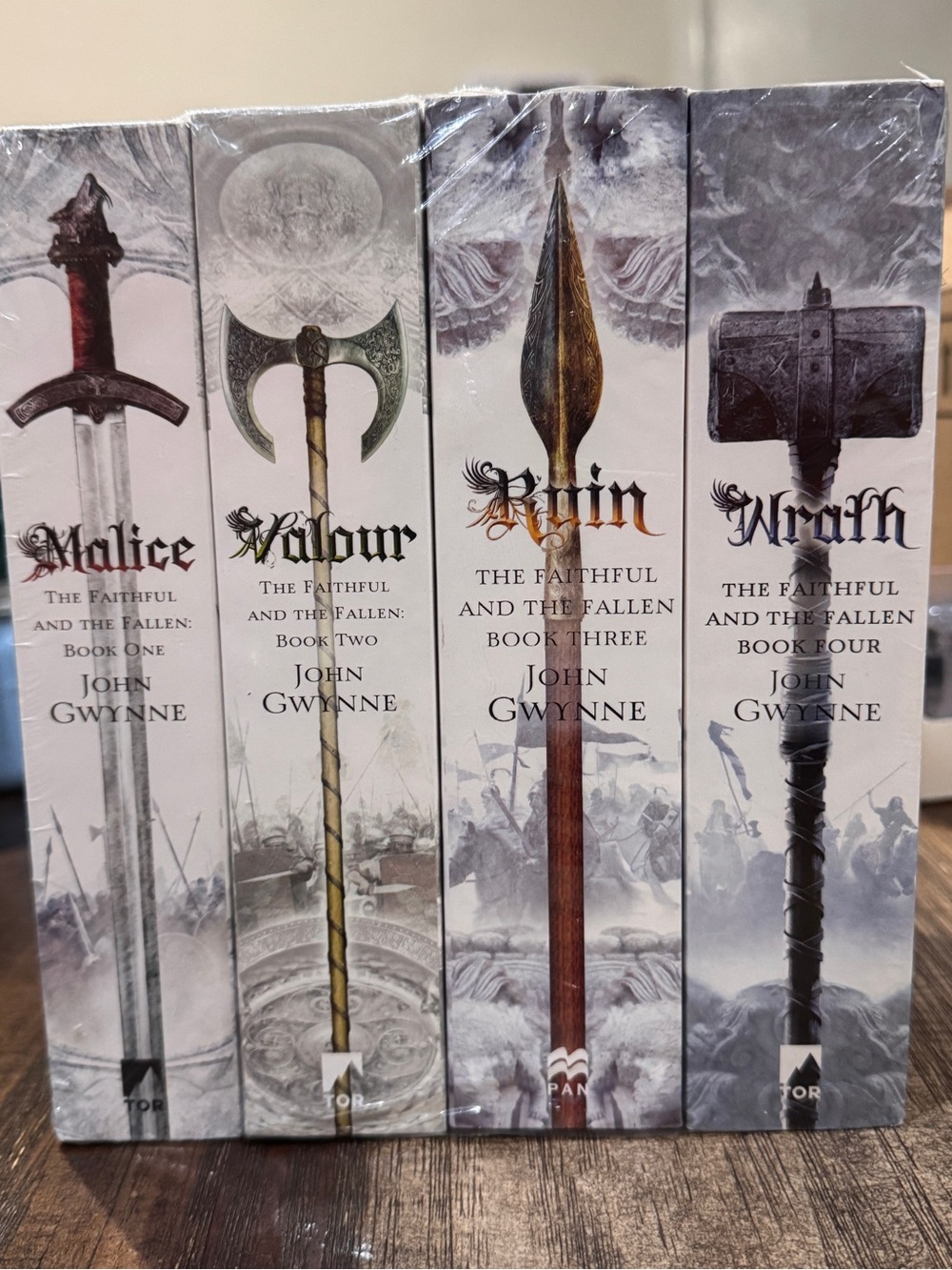 John Geynne The Faithful and the Fallen set. Malice, Valour, Ruin and Wrath